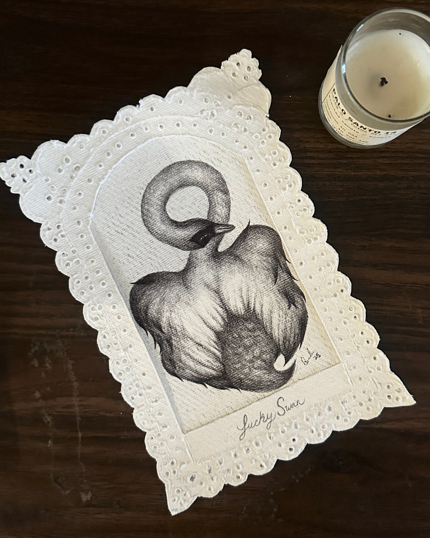 Lucky Swan Textured Artwork