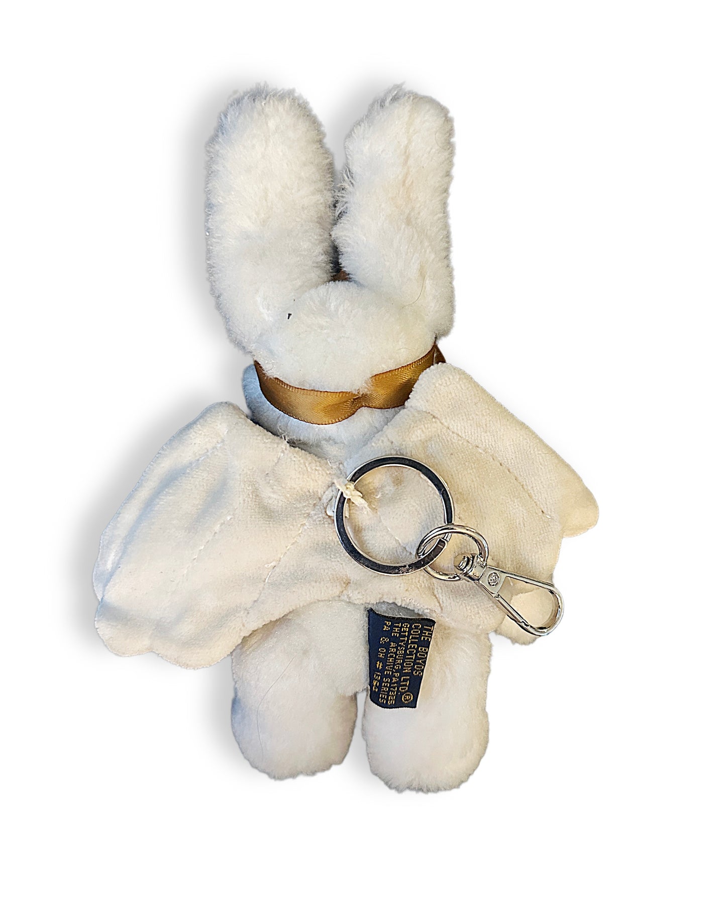Vintage Movable Bunny Plush Keychain