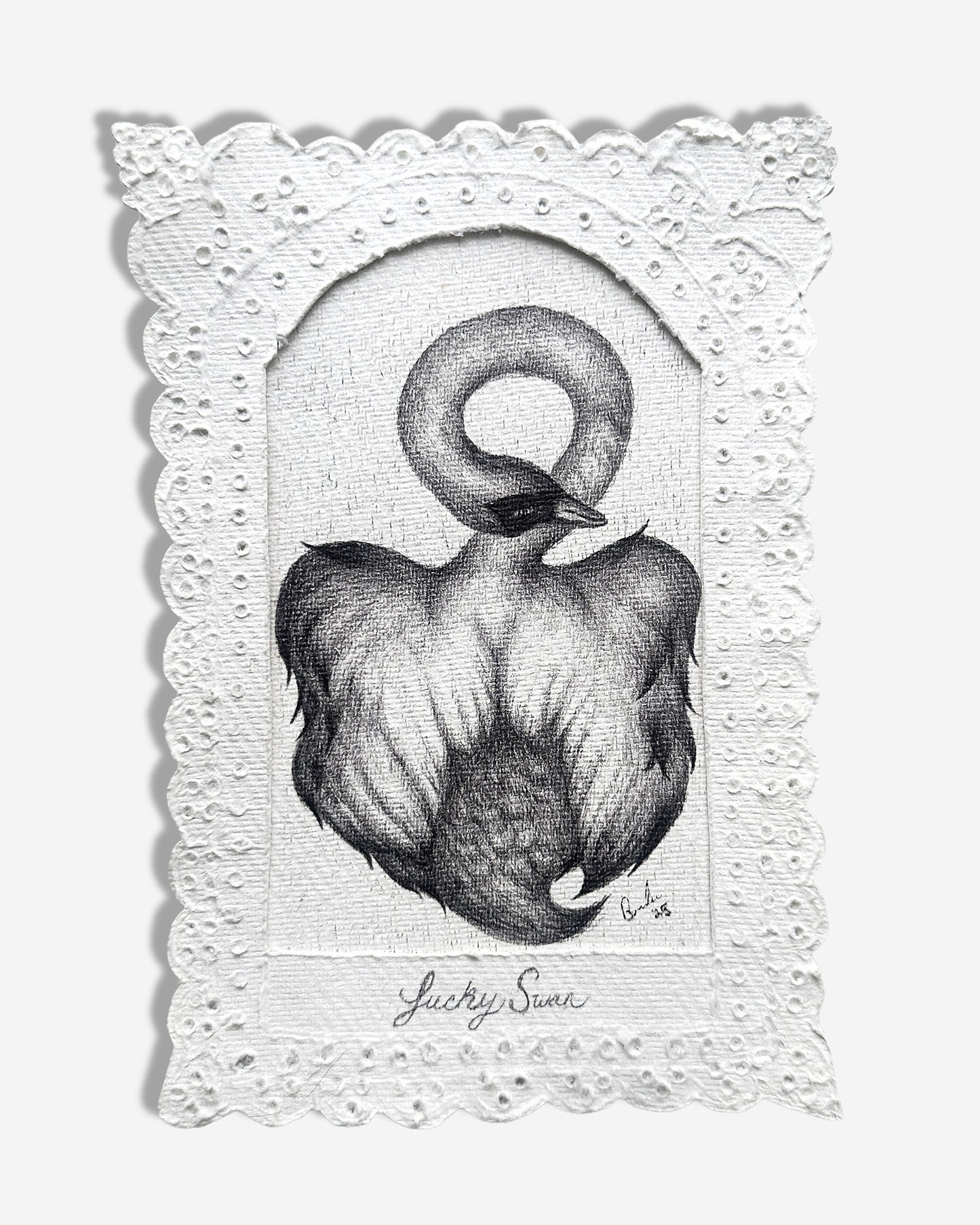 Lucky Swan Textured Artwork