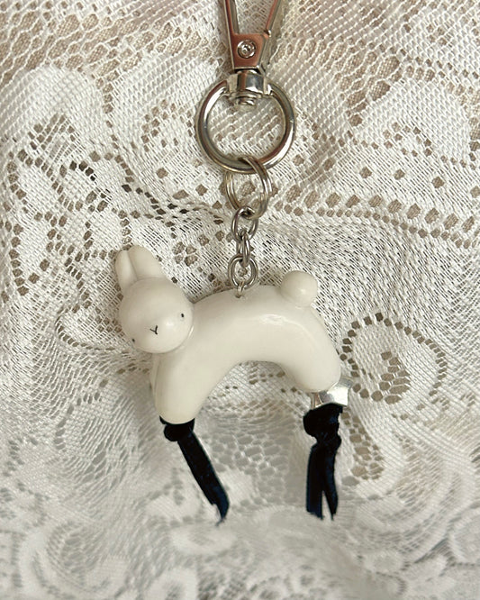 Leaping Yang Bunny Keychain