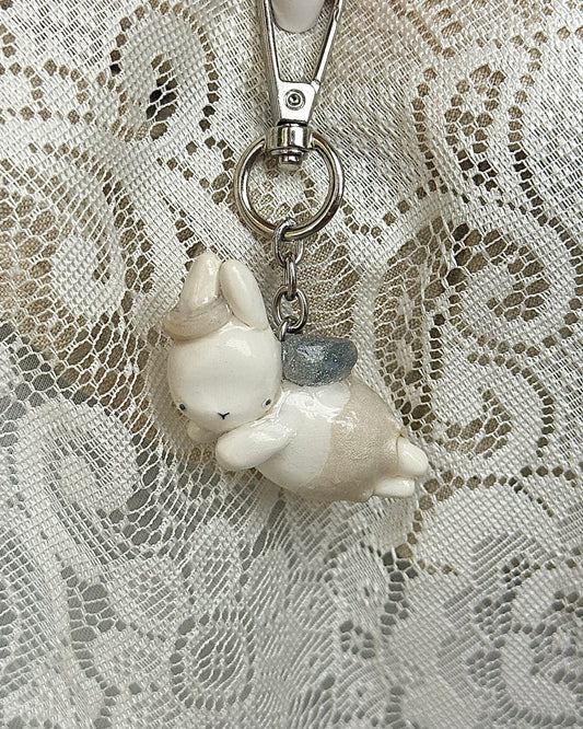 Angel Bunny Keychain