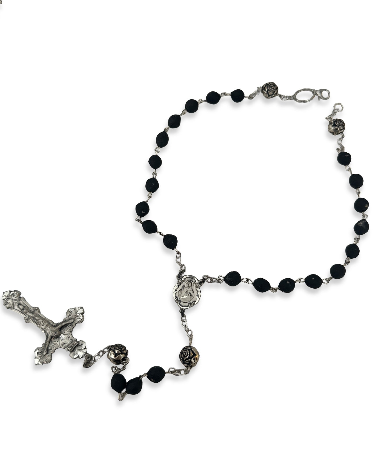 Vintage Reworked Rosary Choker Necklace